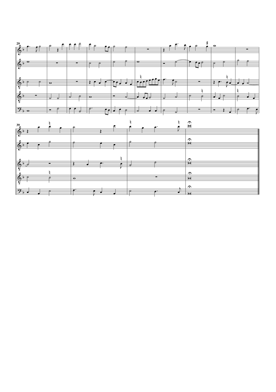 Inviolata, integra et casta es Maria (arrangement for 5 recorders) Recorder scores gallery preview page 4