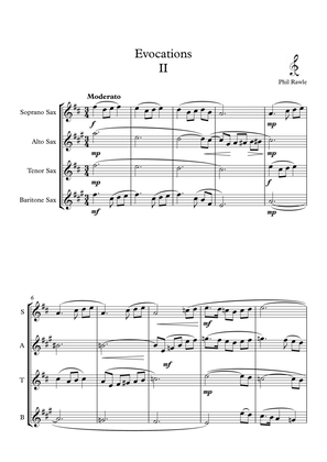 Evocations II - Saxophone Quartet (SATB)