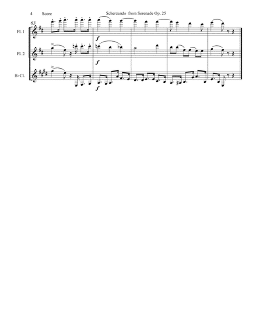 Beethoven Serenade - Scherzando set for 2 Flutes and Clarinet Trio image number null