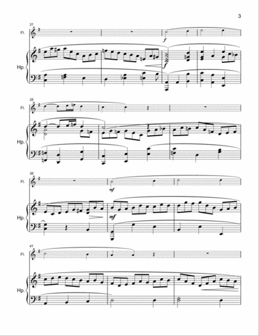 Jesu, Joy of Man’s Desiring for Flute and Harp Flute scores gallery preview page 4