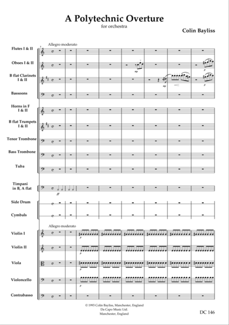 Polytechnic Overture [score only] Percussion Ensemble scores gallery preview page 1