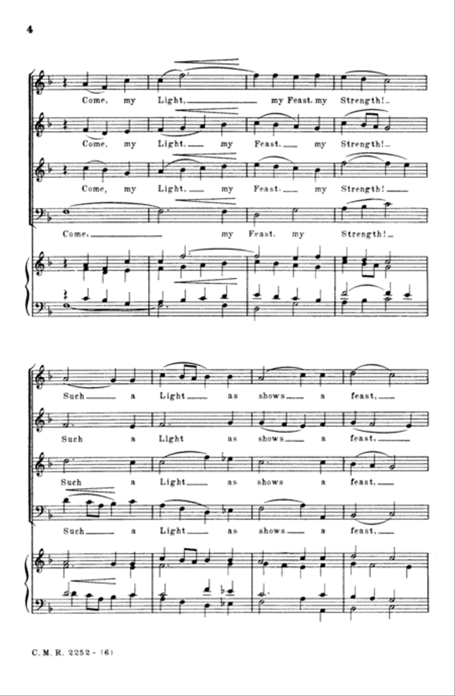 Come, My Way, My Truth, My Life 4-Part scores gallery preview page 4
