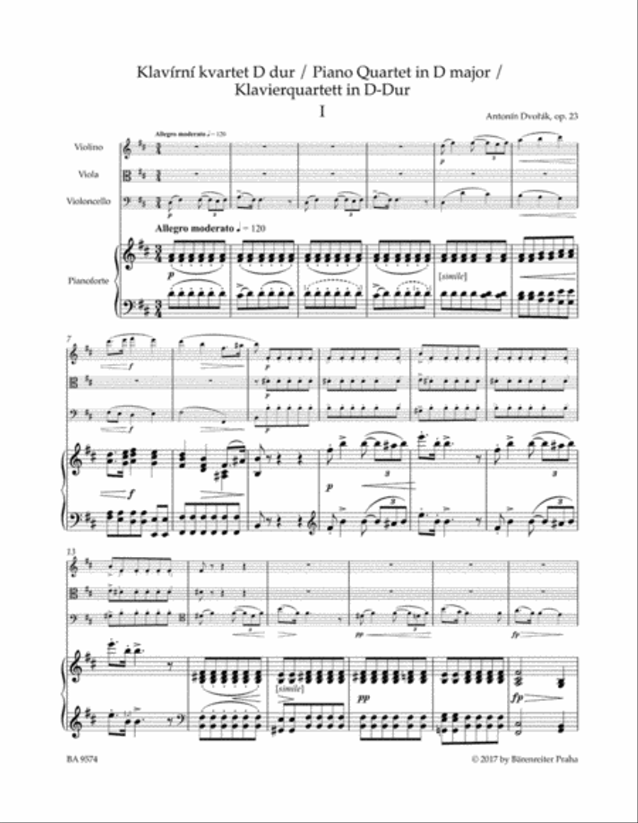 Piano Quartet in D major op. 23 Piano Quartet scores gallery preview page 2