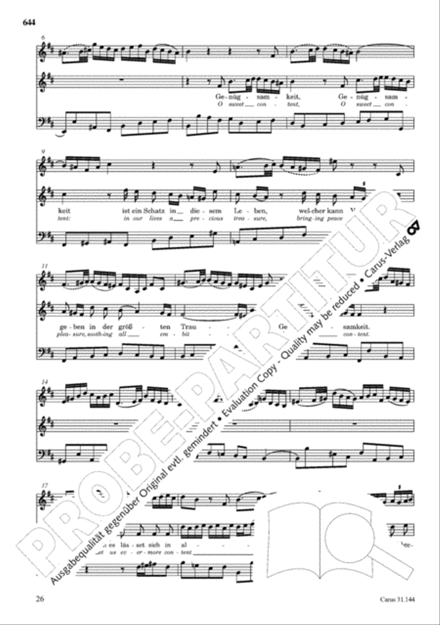 The Complete Sacred Vocal Works (Das geistliche Vokalwerk) Voice scores gallery preview page 643
