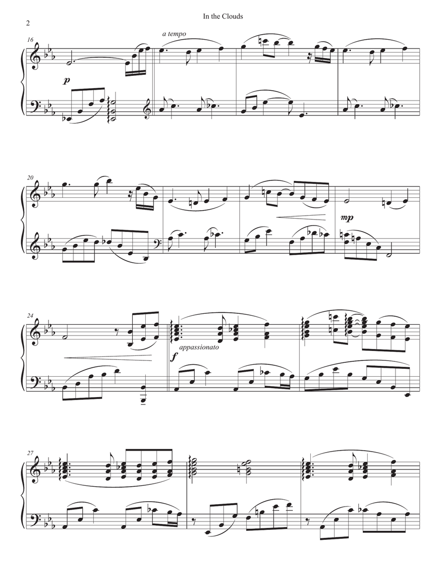 In the Clouds Piano Solo scores gallery preview page 2