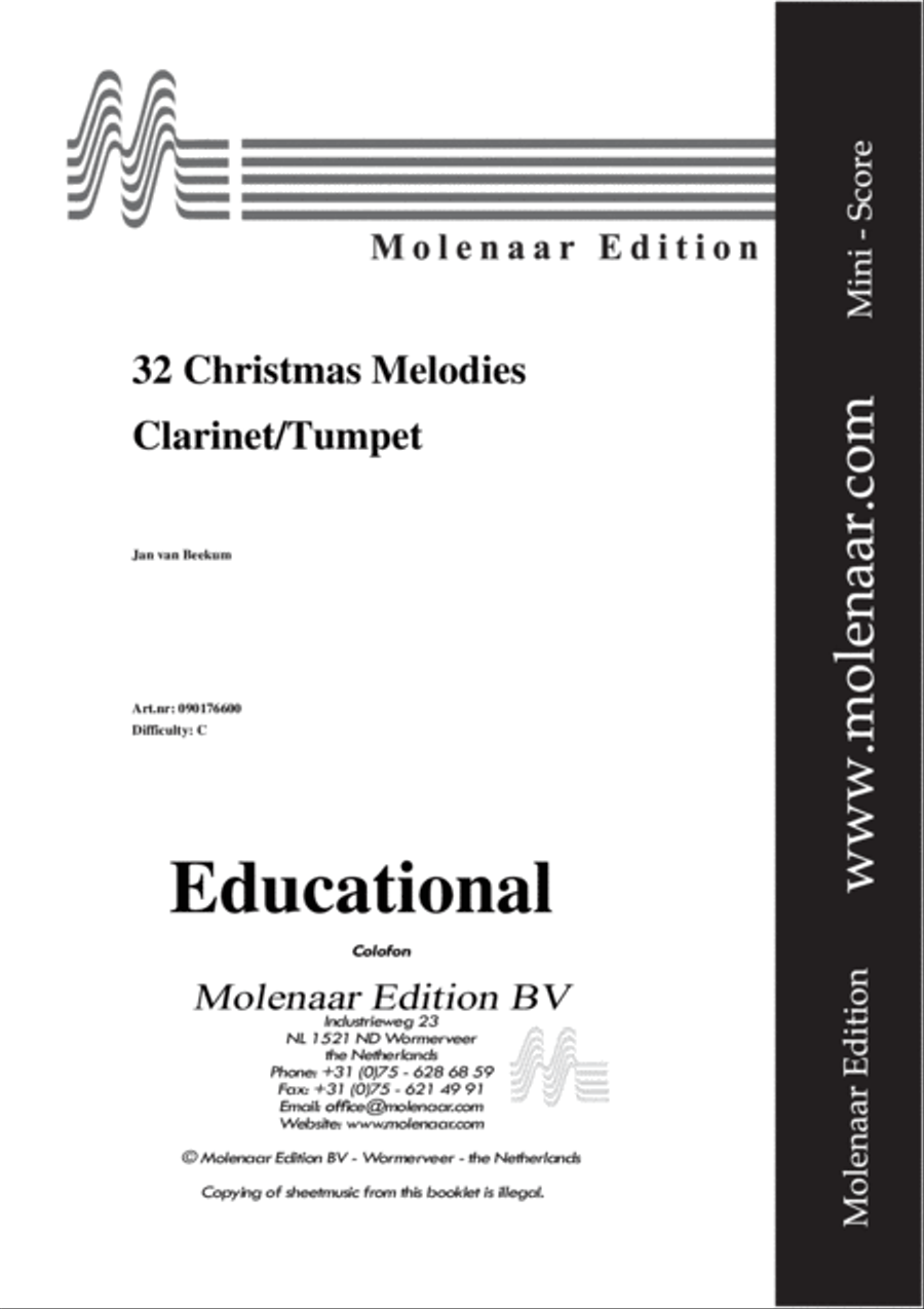 32 Christmas Melodies 32 Christmas Melodies Clarinet scores gallery preview page 2