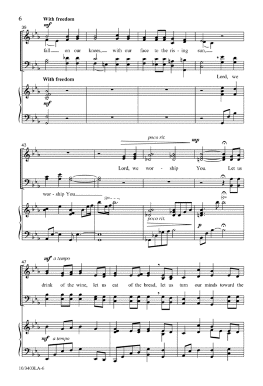 We Gather for Communion 4-Part scores gallery preview page 6