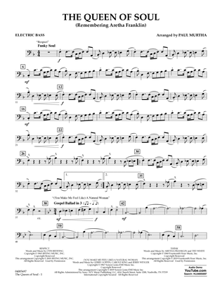 The Queen Of Soul (arr. Paul Murtha)- Conductor Score (Full Score) - Electric Bass