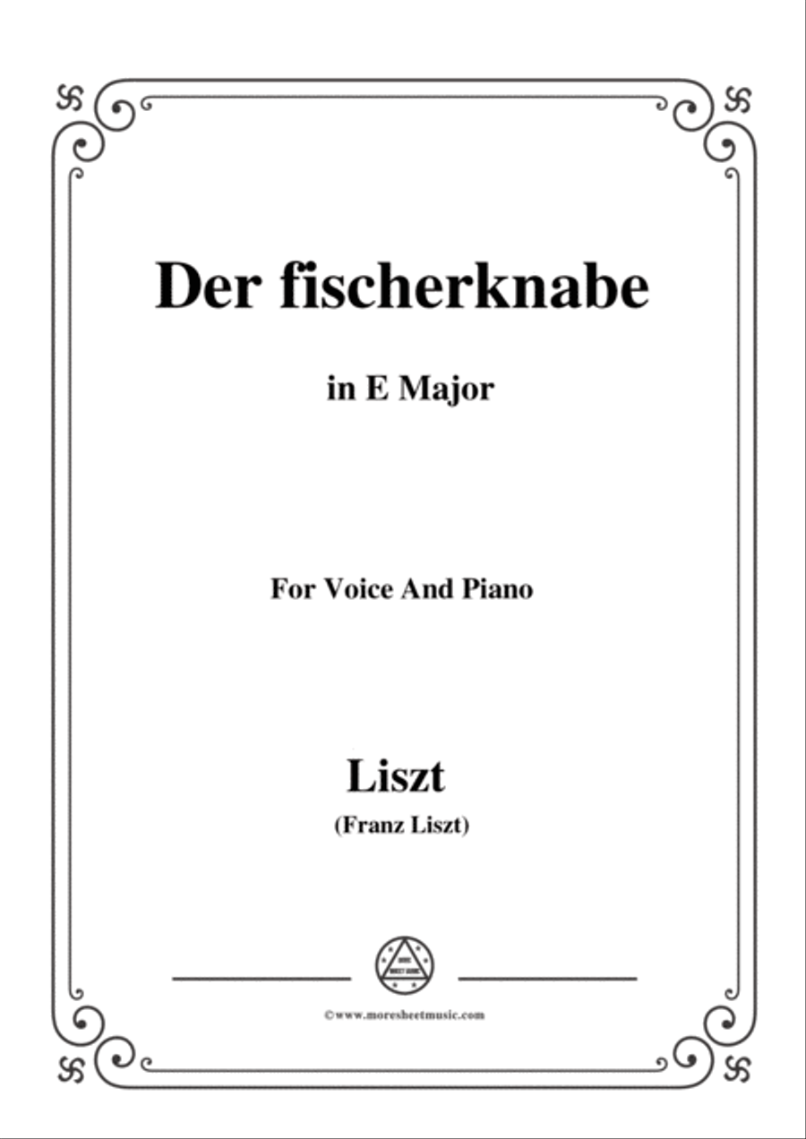 Liszt-Der fischerknabe in E Major,for Voice and Piano image number null