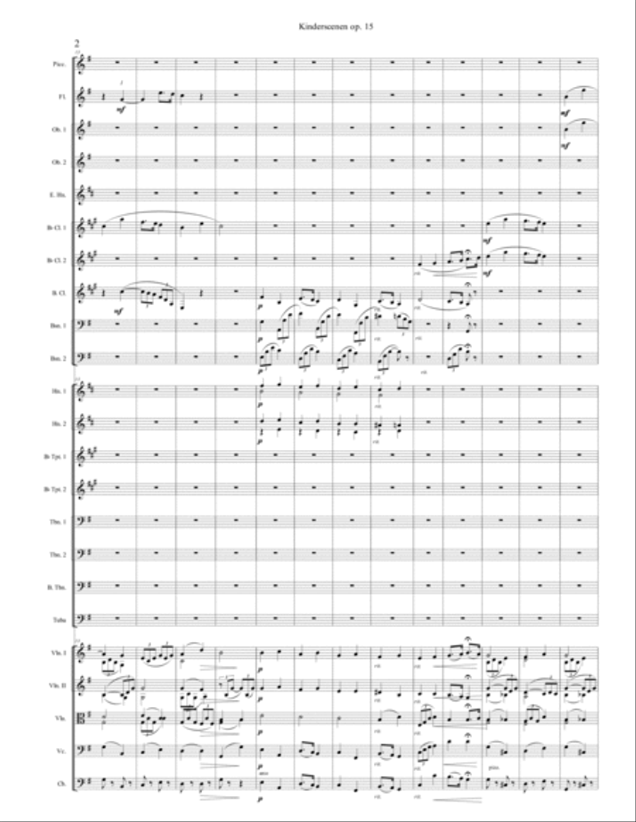 Schumann Kinderszenen op. 15 for orchestra Full Orchestra scores gallery preview page 5
