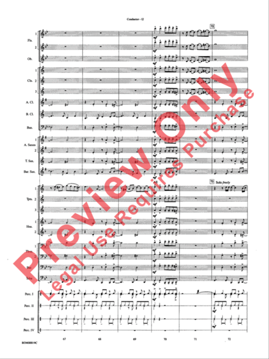 Carnaval de Brasil Concert Band scores gallery preview page 14