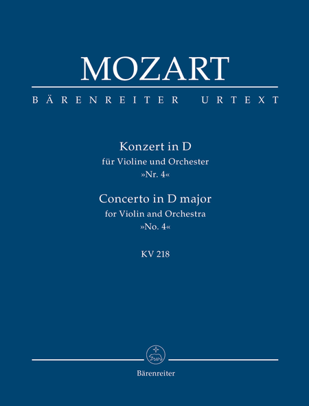 Konzert in D fur Violine und Orchester Nr. 4 - Concerto in D major for Violin and Orchestra No. 4