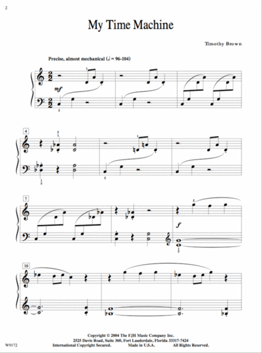 My Time Machine Easy Piano scores gallery preview page 2