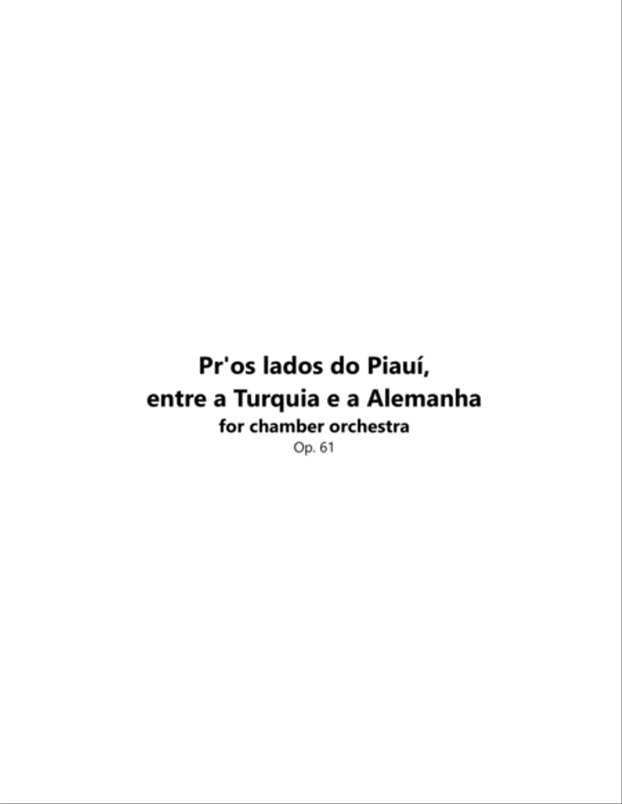 Pr'os lados do Piaui, entre a Turquia e a Alemanha Chamber Orchestra scores gallery preview page 3