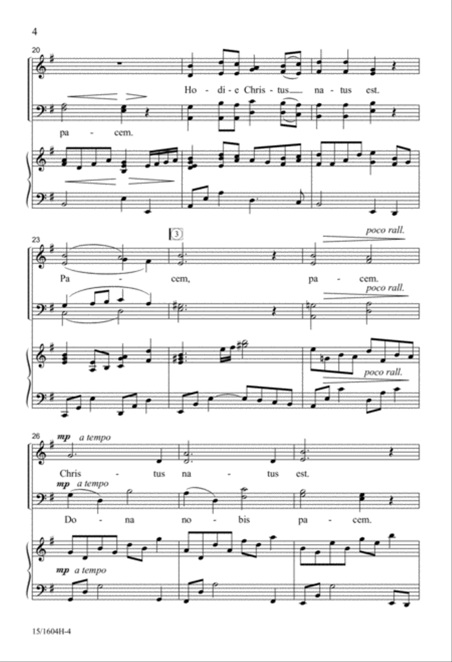 Pacem Christus Natus Est 4-Part scores gallery preview page 3