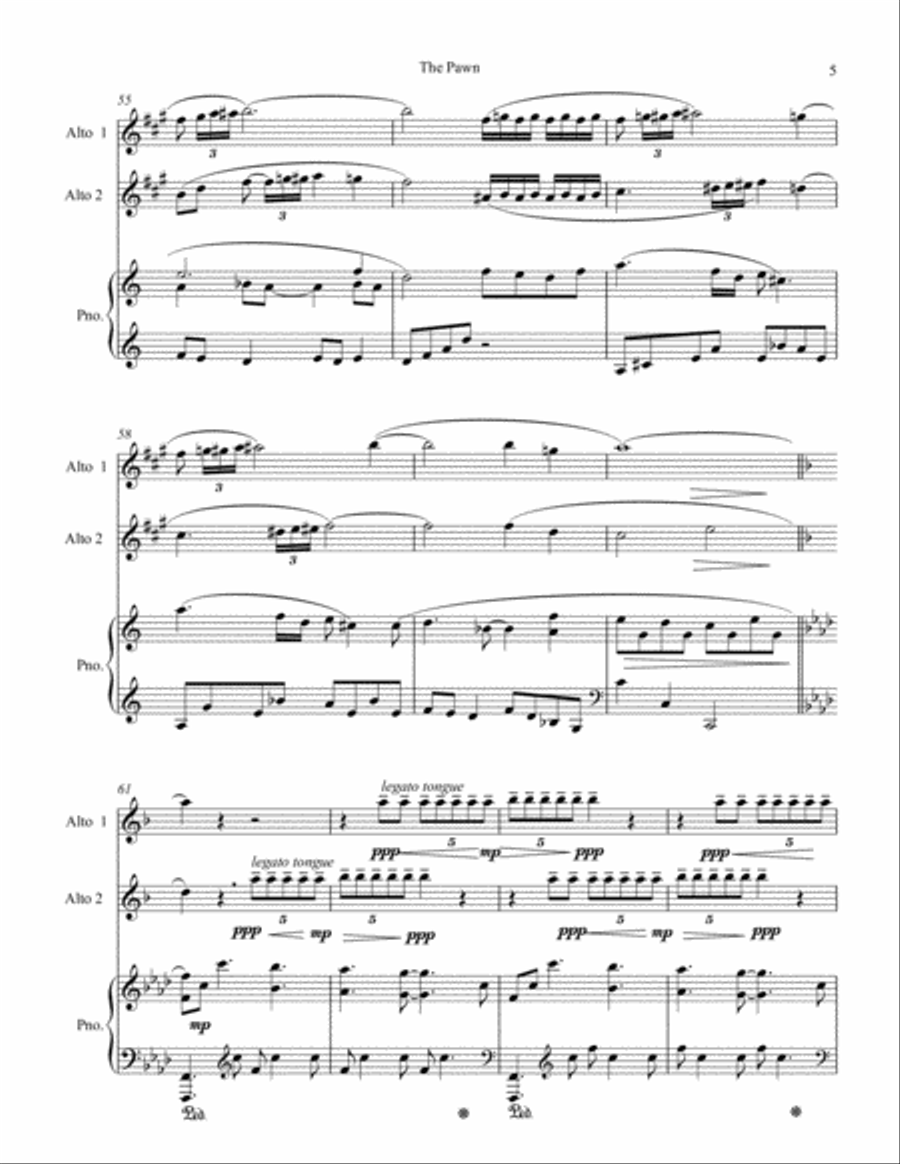 The Pawn Alto Saxophone scores gallery preview page 5