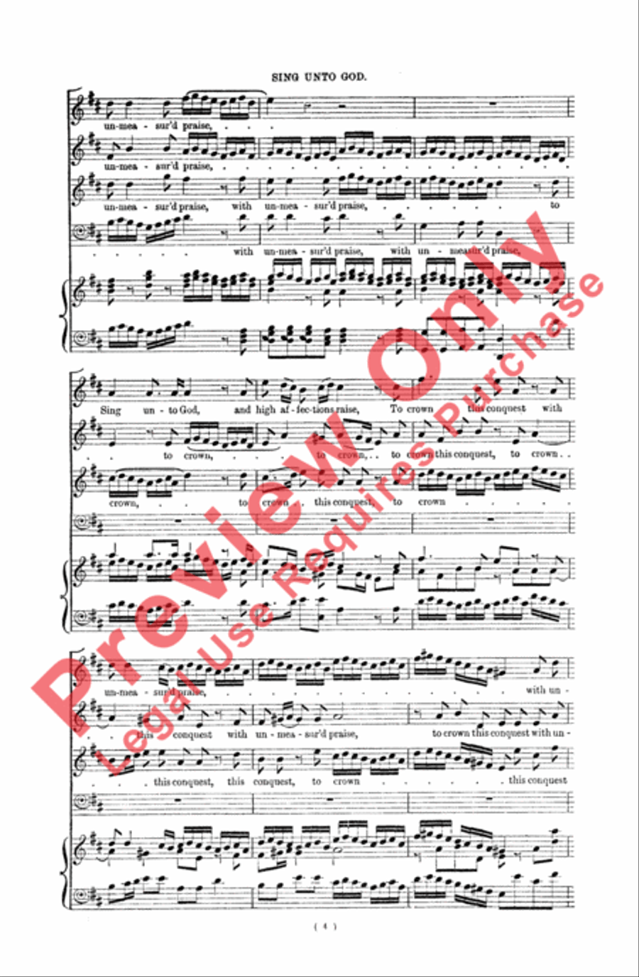 Sing Unto God 4-Part scores gallery preview page 4