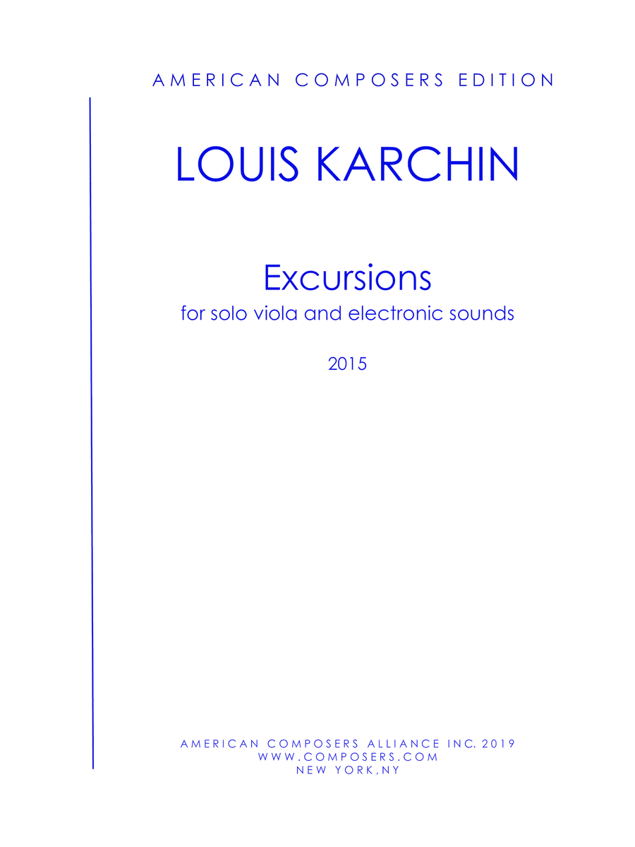 [Karchin] Excursions Viola Solo scores gallery preview page 1