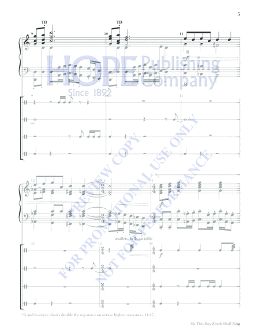 On This Day Earth Shall Ring Handbell Choir scores gallery preview page 5