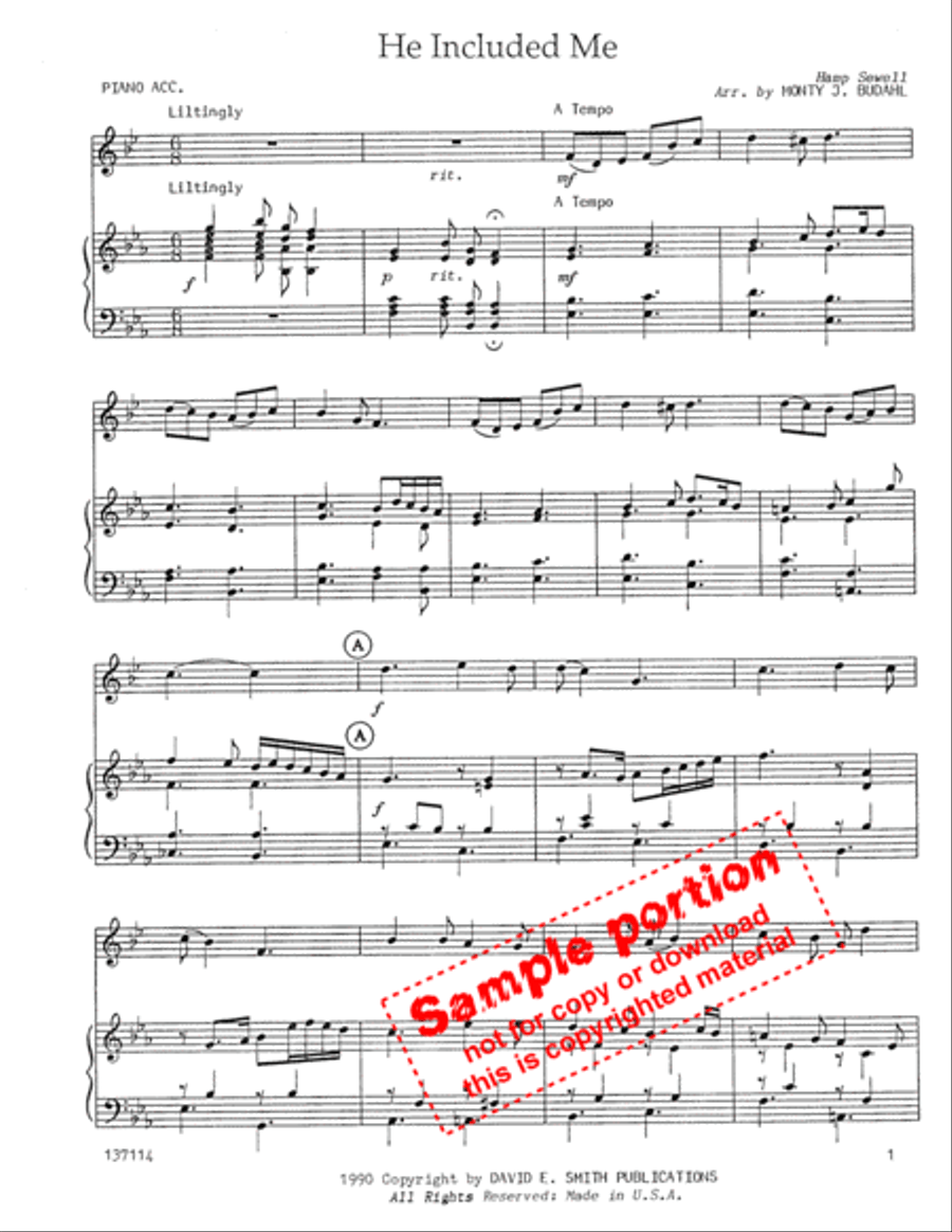 He Included Me He Included Me Horn Solo scores gallery preview page 2