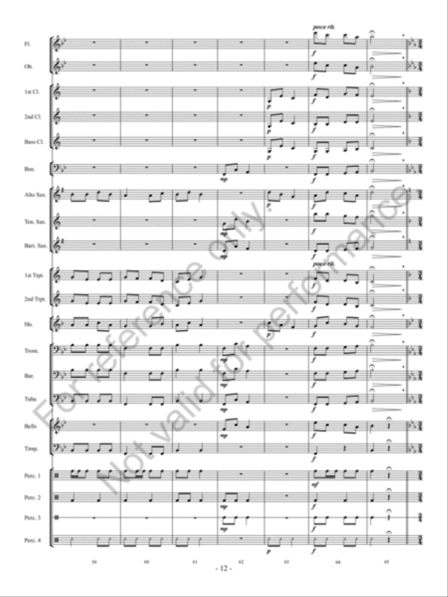 Cowbell Lullaby Concert Band scores gallery preview page 13