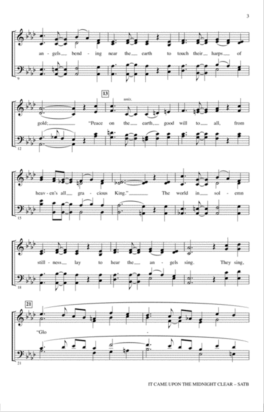 It Came Upon The Midnight Clear 4-Part scores gallery preview page 2