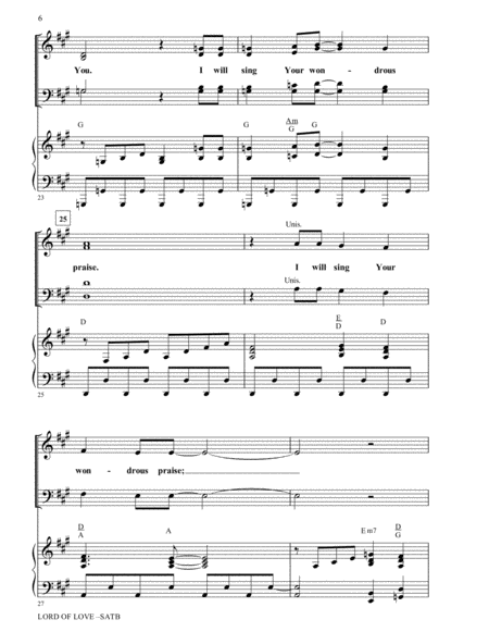 Lord of Love - SATB Choir with Parts image number null
