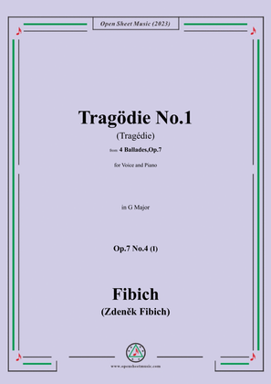Fibich-Tragödie No.1,in G Major