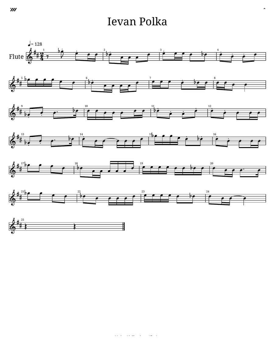 Ievan Polka Woodwind Duet scores gallery preview page 1