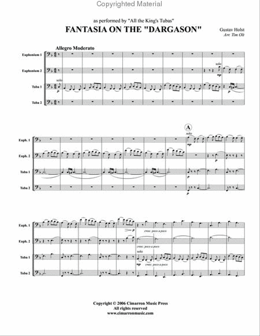 Fantasia on the Dargason from Suite No. 2 in F EETT scores gallery preview page 2