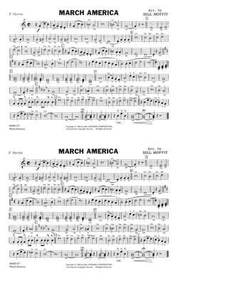 Book cover for March America - F Horn
