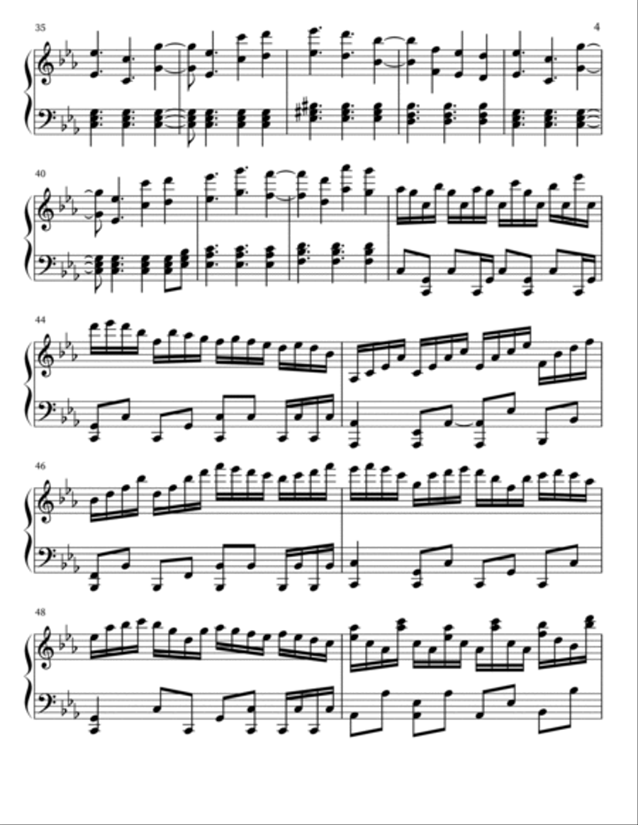 At The Speed Of Light (ÆÞ ŞPĘĖÐ ŒF ŁĮĞĦÞ) Piano Solo scores gallery preview page 4