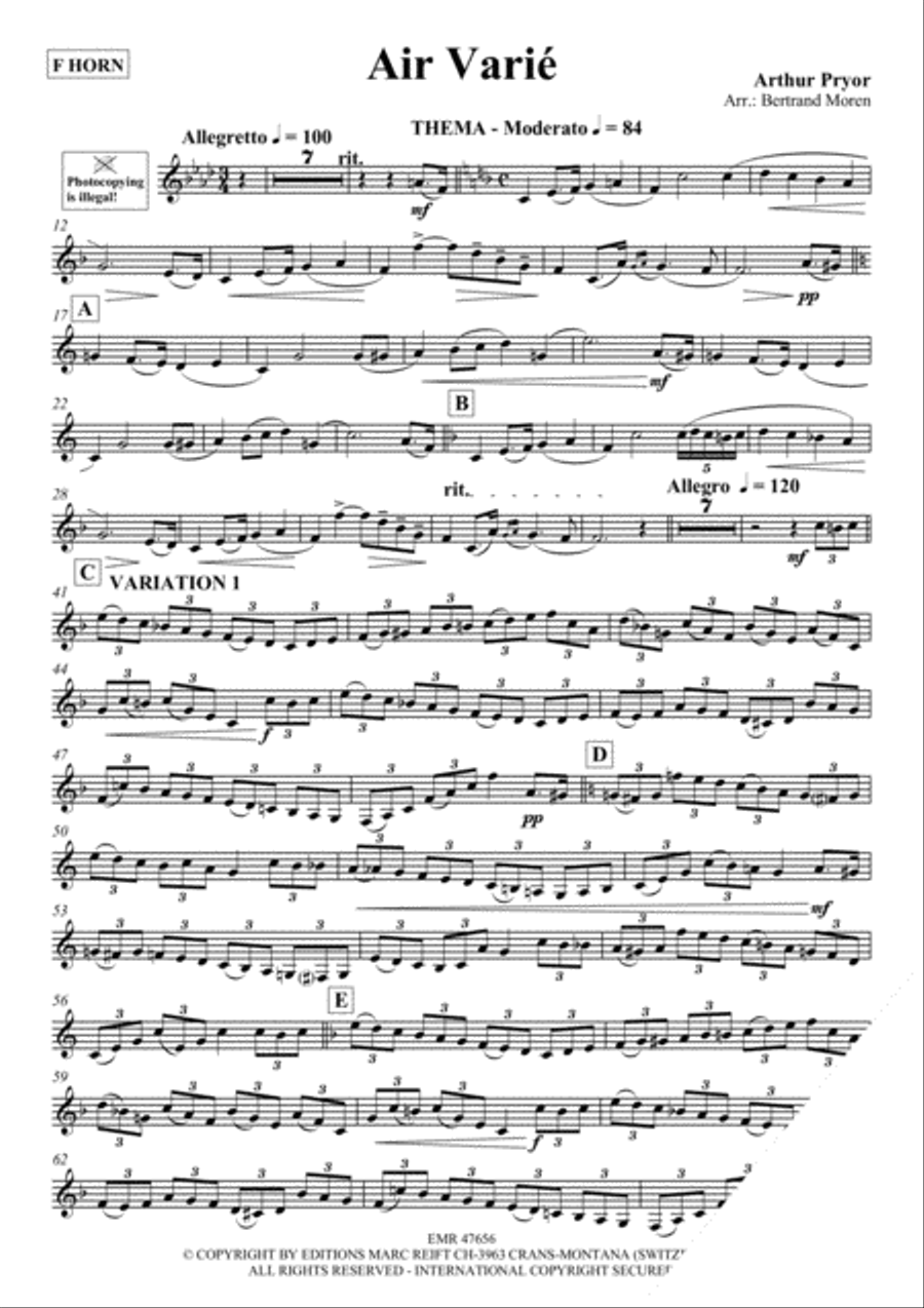 Air Varie Horn scores gallery preview page 3