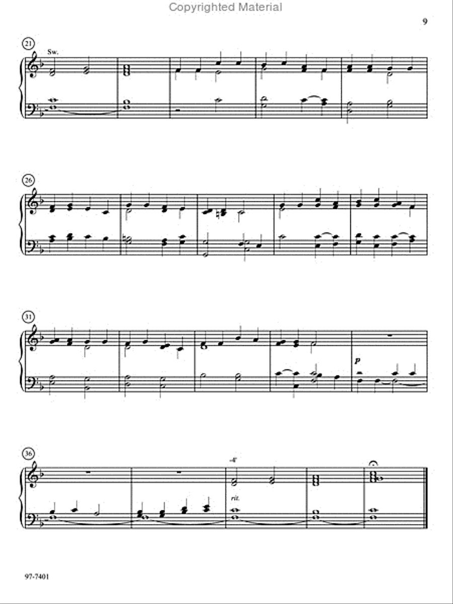 This Wondrous Mystery: Ten Preludes on Communion Hymns for Manuals Organ scores gallery preview page 7
