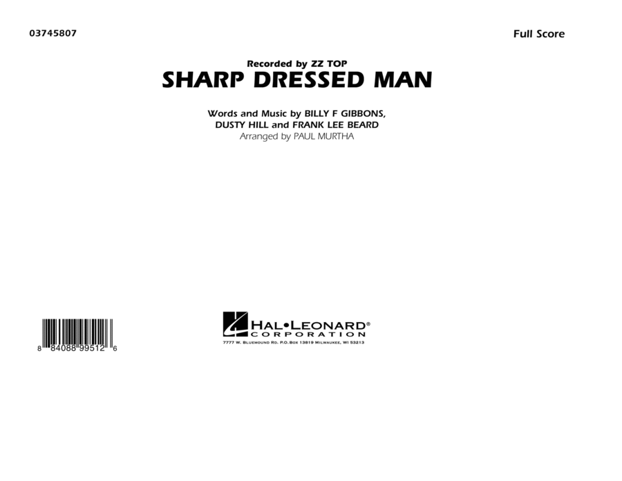 Sharp Dressed Man - Conductor Score (Full Score) Marching Band scores gallery preview page 1