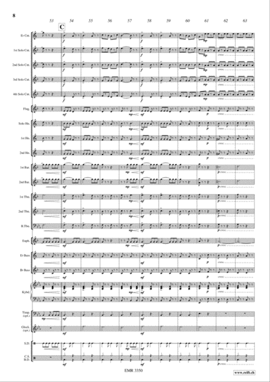 Funiculi Funicula Funiculi Funicula Brass Band scores gallery preview page 9
