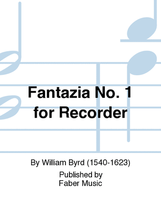 Book cover for Fantazia No. 1 for Recorder