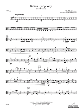 Italian Symphony (First Movement): Viola