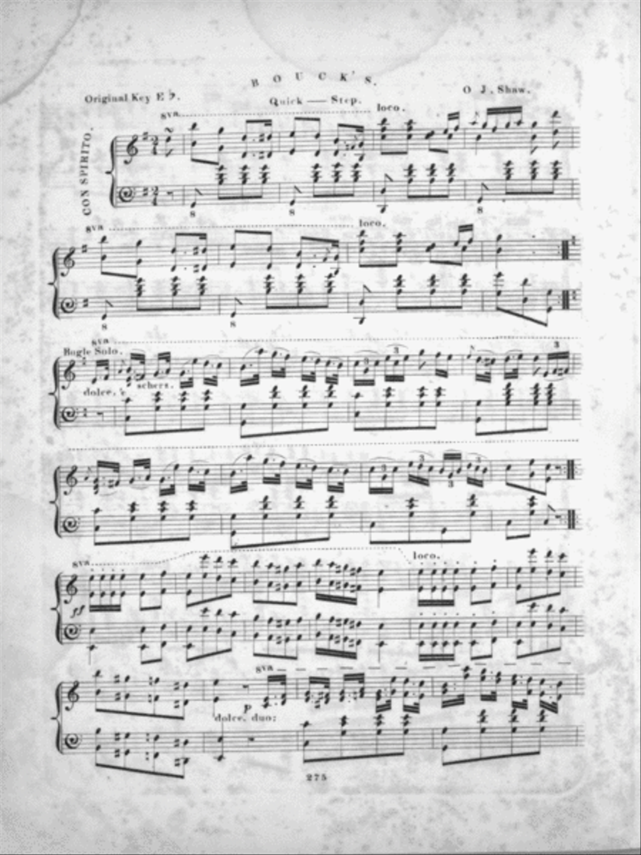 Gov. Bouck's Grand Quick Step Piano Solo scores gallery preview page 2