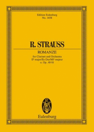 Book cover for Romanze in E-flat Major, o. Op., AV 61