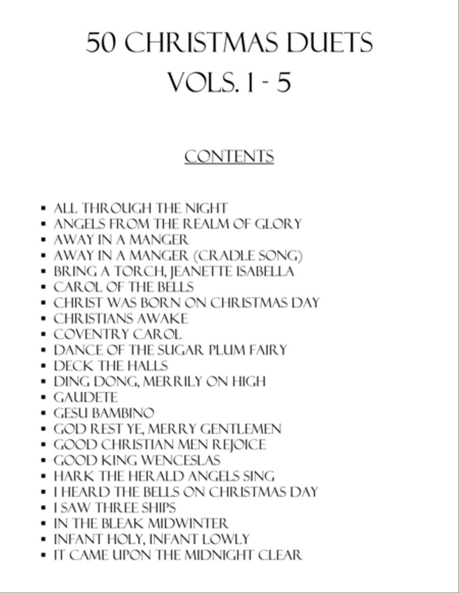 50 Christmas Duets for Violin and Cello String Duet scores gallery preview page 2