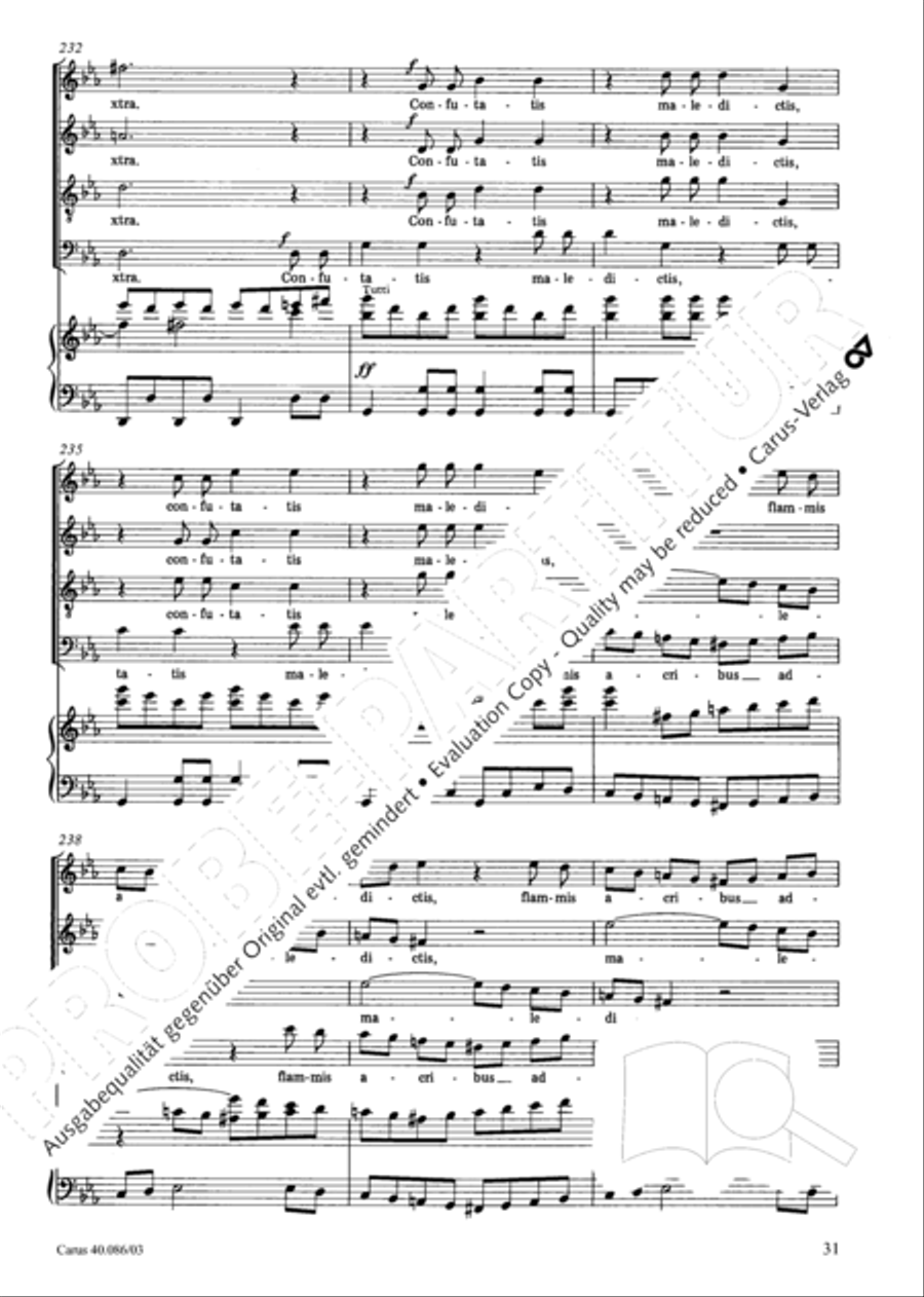 Requiem in C minor 4-Part scores gallery preview page 32