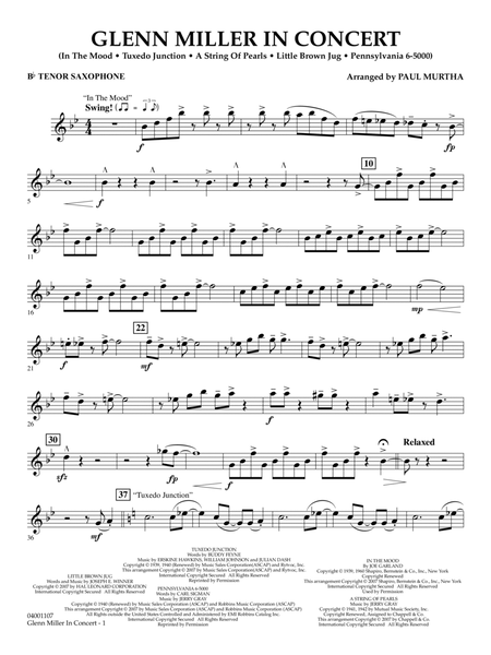 Glenn Miller In Concert (arr. Paul Murtha) - Bb Tenor Saxophone