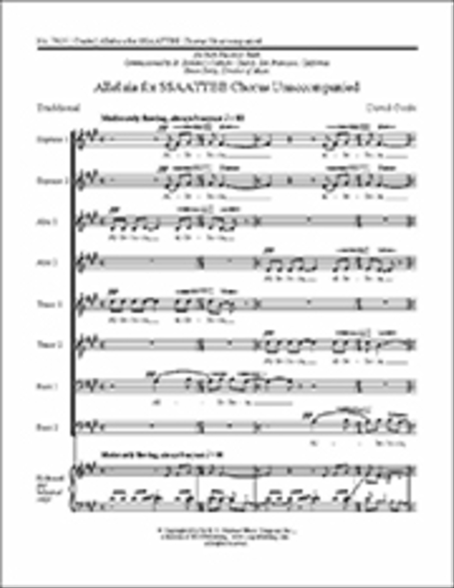 Alleluia for SSAATTBB Chorus Unaccompanied SSAATTBB scores gallery preview page 1