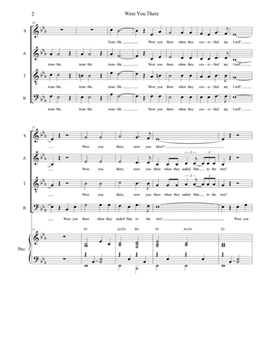 Were You There (with "What Wondrous Love Is This") (for SATB) image number null