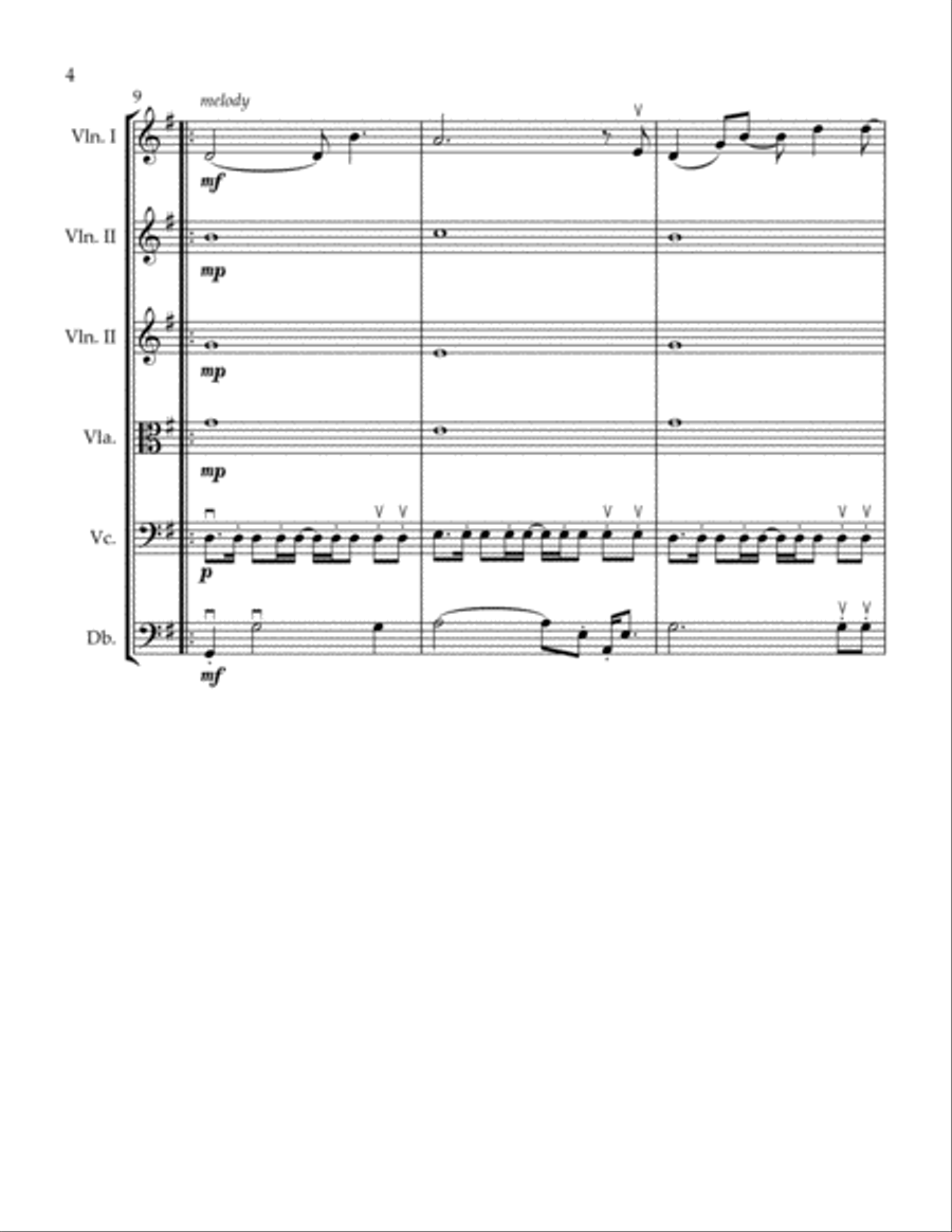 Follow You, Follow Me String Quartet scores gallery preview page 4