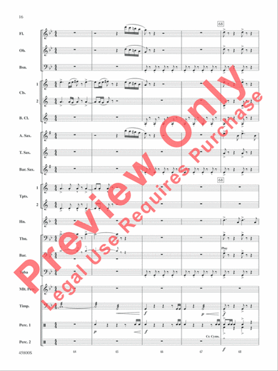 Suite from Fantastic Beasts and Where to Find Them Concert Band scores gallery preview page 17