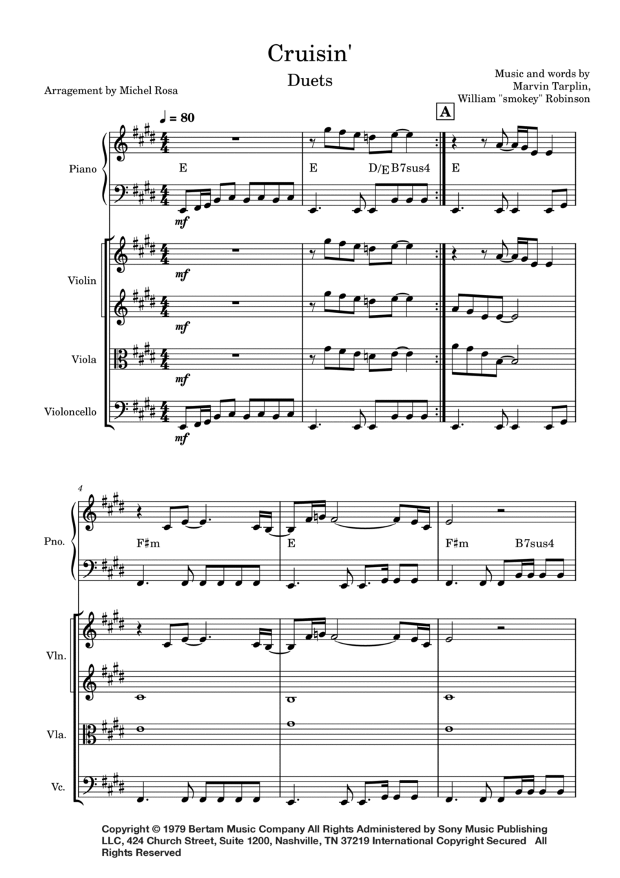 Cruisin' String Quartet scores gallery preview page 1