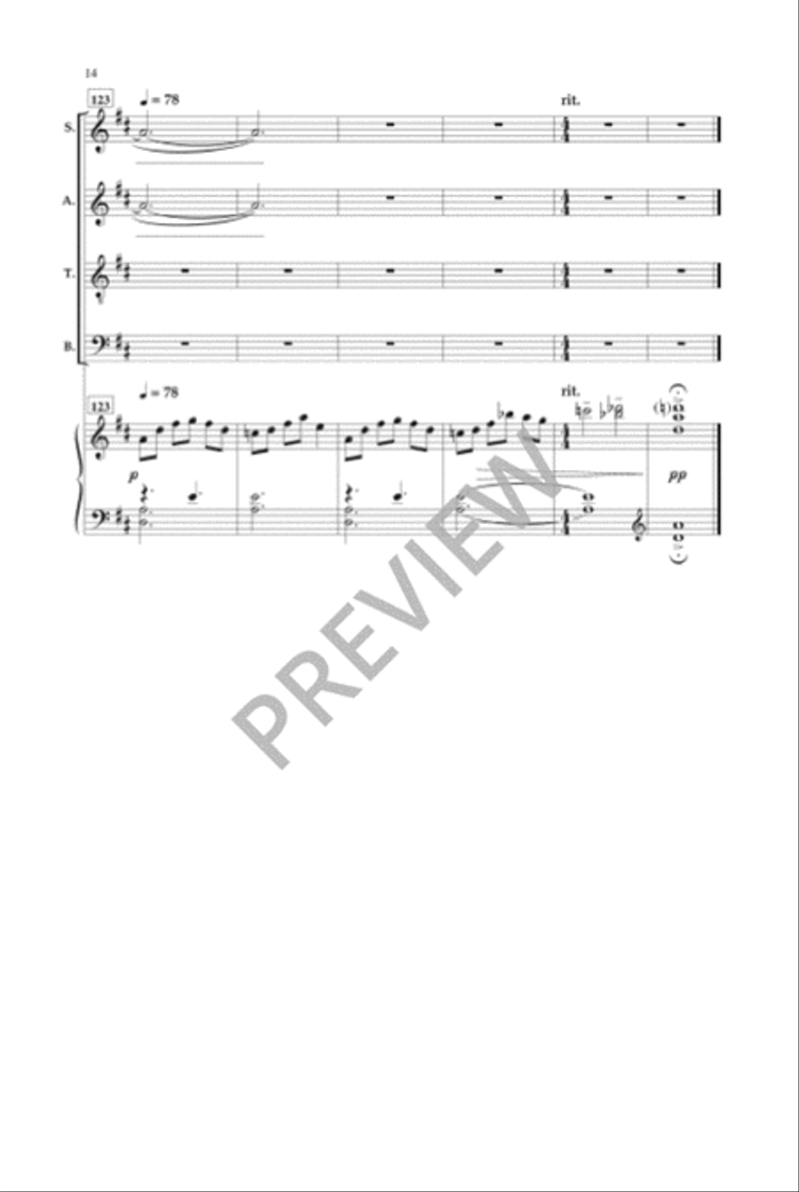 The Stars Stand Up in the Air 4-Part scores gallery preview page 15