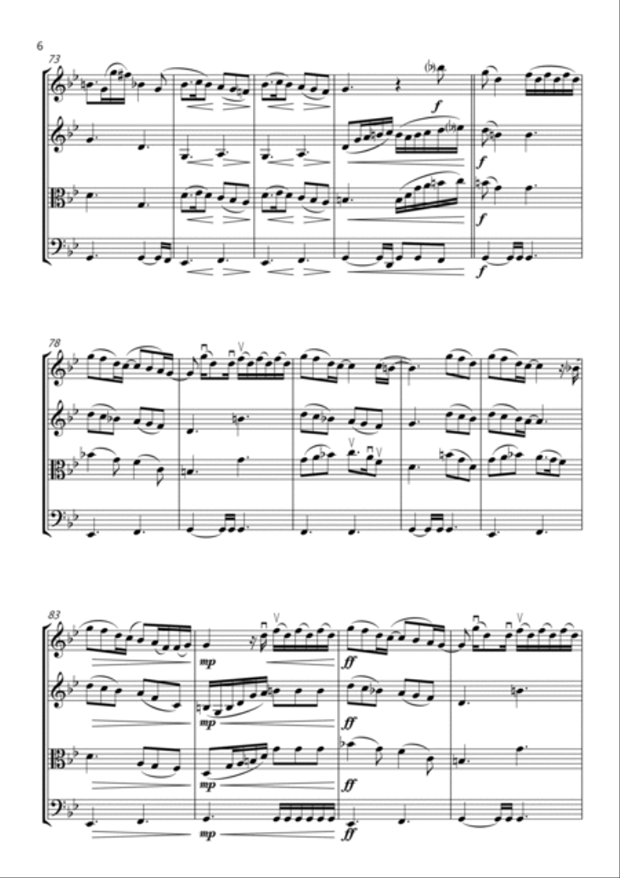 Kiss From A Rose String Quartet scores gallery preview page 6